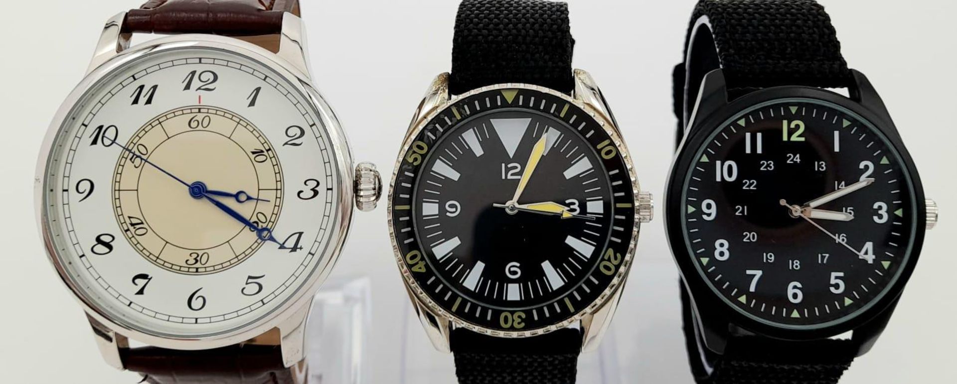 A Parcel of Three Military design Homage Watches Comprising; 1) Japanese Pilots Watch (46mm Case), - Bild 3 aus 21