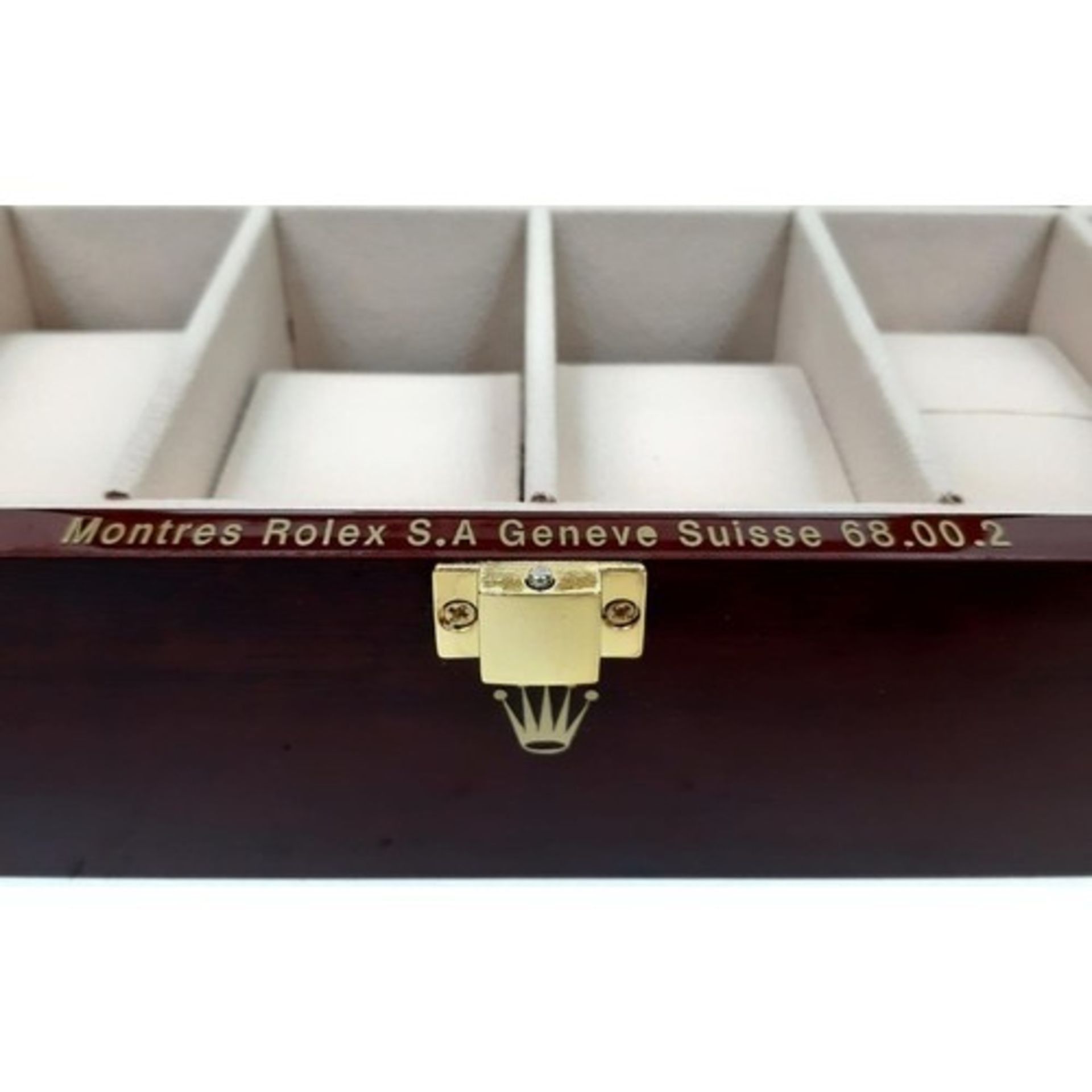 A 12 Watch Display Case - Perfect for Rolex Watches. Polished veneer exterior. Plush interior. 26 - Bild 3 aus 3