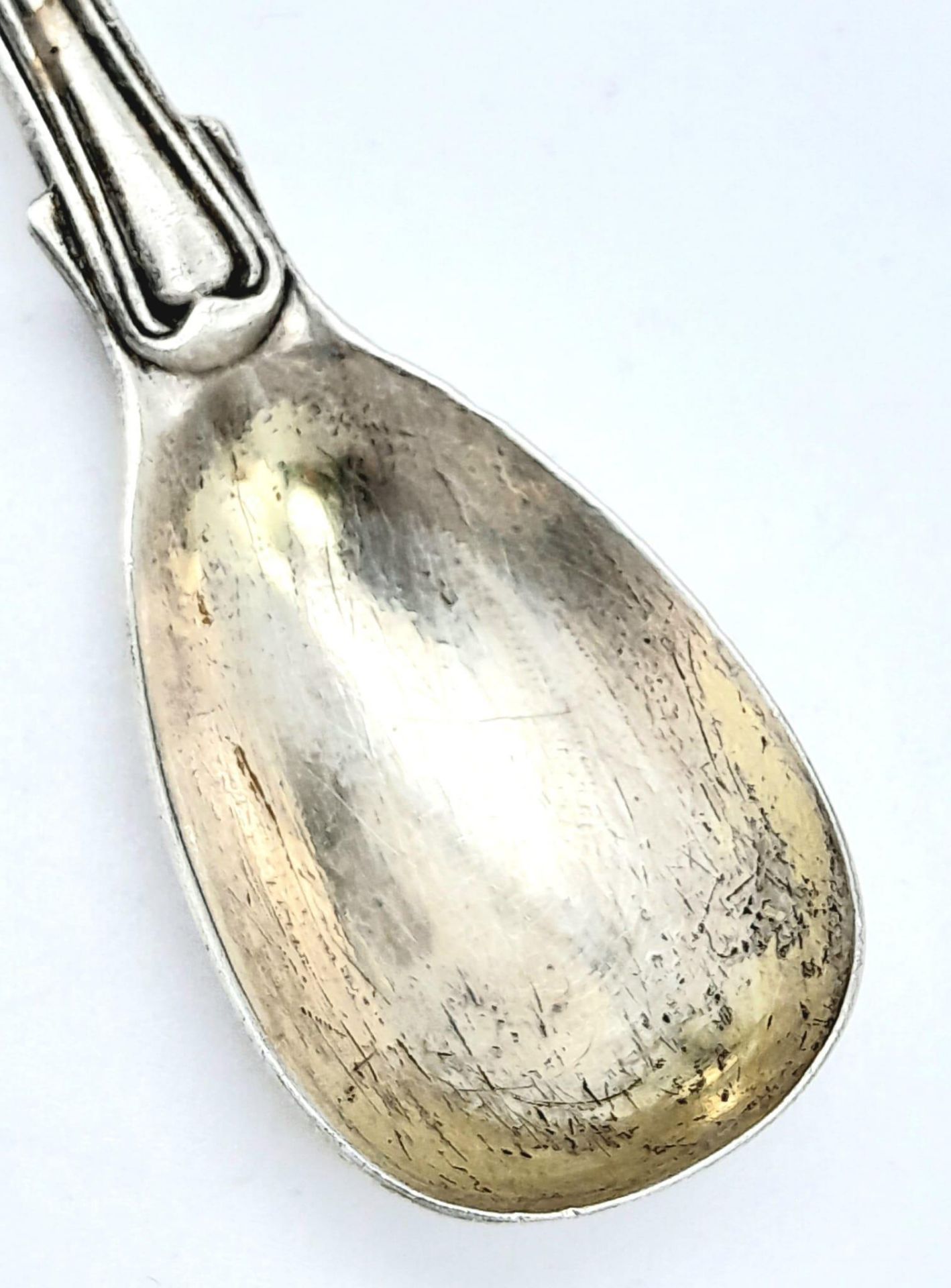 An antique Victorian sterling silver teaspoon with tremendous floral engravings on handle. Come with - Image 3 of 5