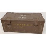 A British Metal Flush Gun box, dimensions: 49 x 20 x 19 cm