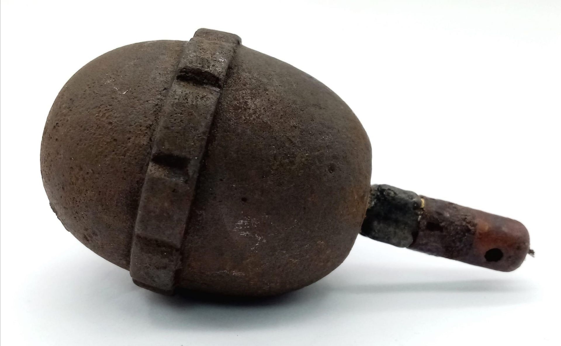 INERT WW1 German Model 1917 Egg Grenade With Pull Fuse. UK Mainland Sales Only. - Image 2 of 4