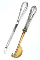 An antique sterling silver handled manicure set, one with full Birmingham hallmarks, 1917. The other