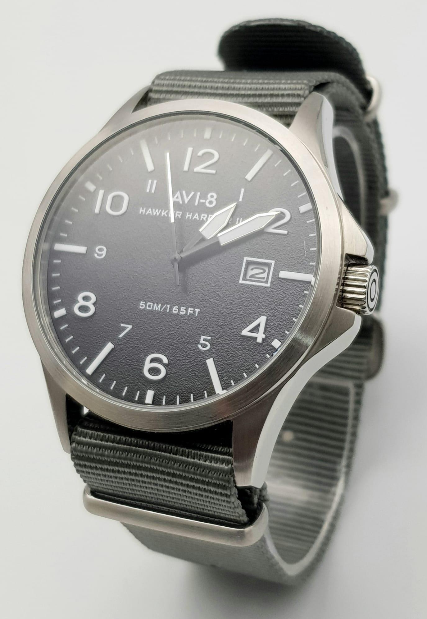 An Unworn Hawker Hurricane Quartz Date Watch by AVI8. 46mm Including Crown. Full Working order on - Image 2 of 7