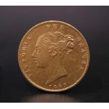 A Queen Victoria 1863 22K Gold Half Sovereign