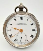 A Sterling Silver Antique H. Samuel - Acme Lever Pocket Watch. 51mm case diameter. 94g total weight.