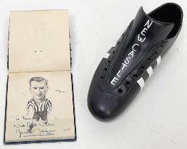 A Strange Vintage Book Full of Musings and a Signed Hand-Drawn Picture of Jackie Milburn dated 1951.
