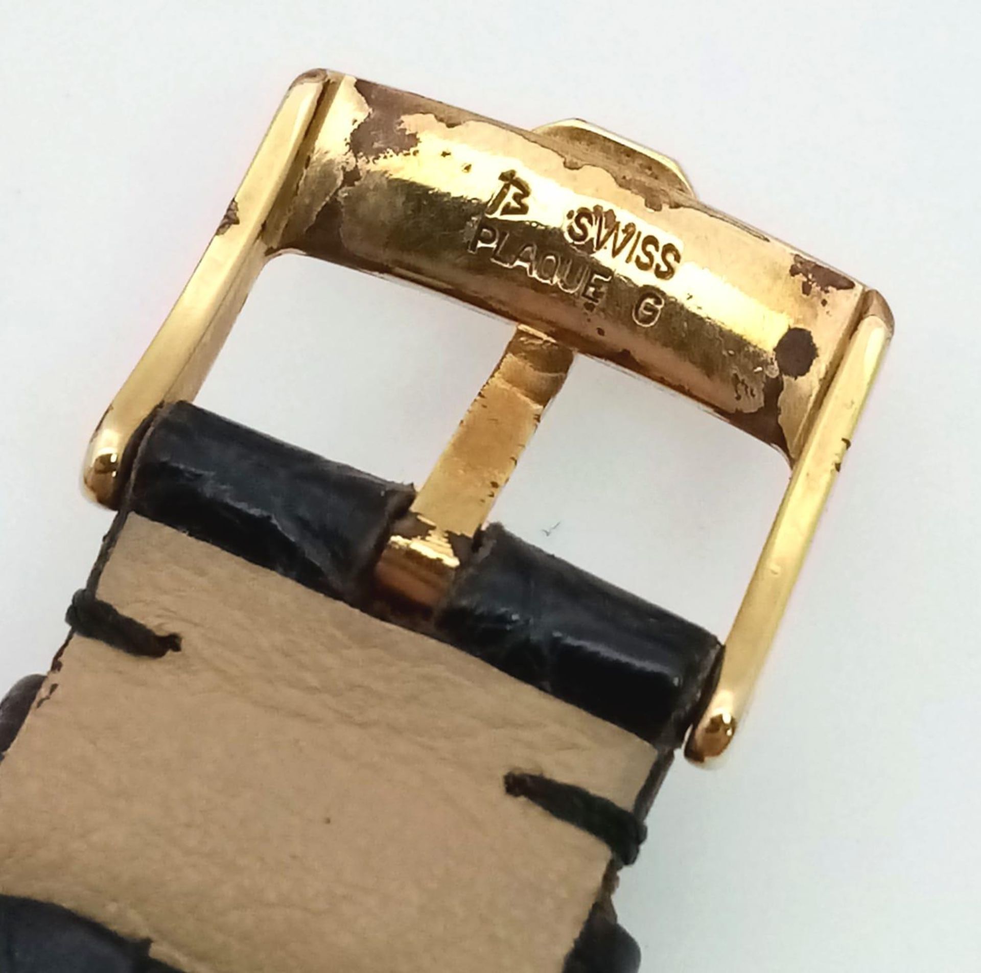 A Chopard 18K Gold Home Time (Dual Time) Gents Watch. Black leather strap. 18K gold rectangular case - Image 13 of 15