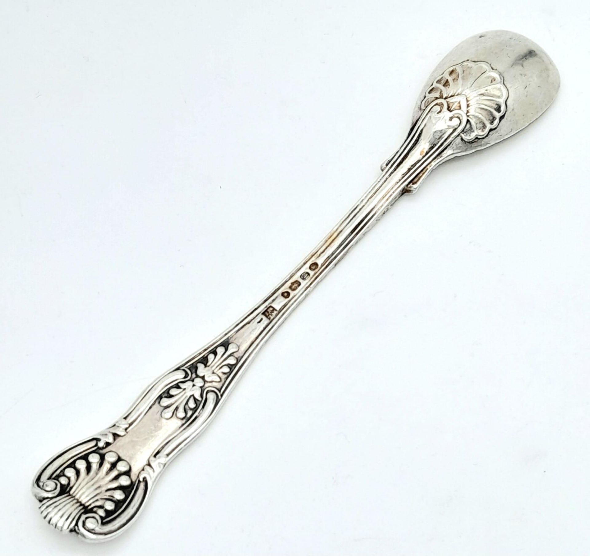 An antique Victorian sterling silver teaspoon with tremendous floral engravings on handle. Come with - Image 4 of 5