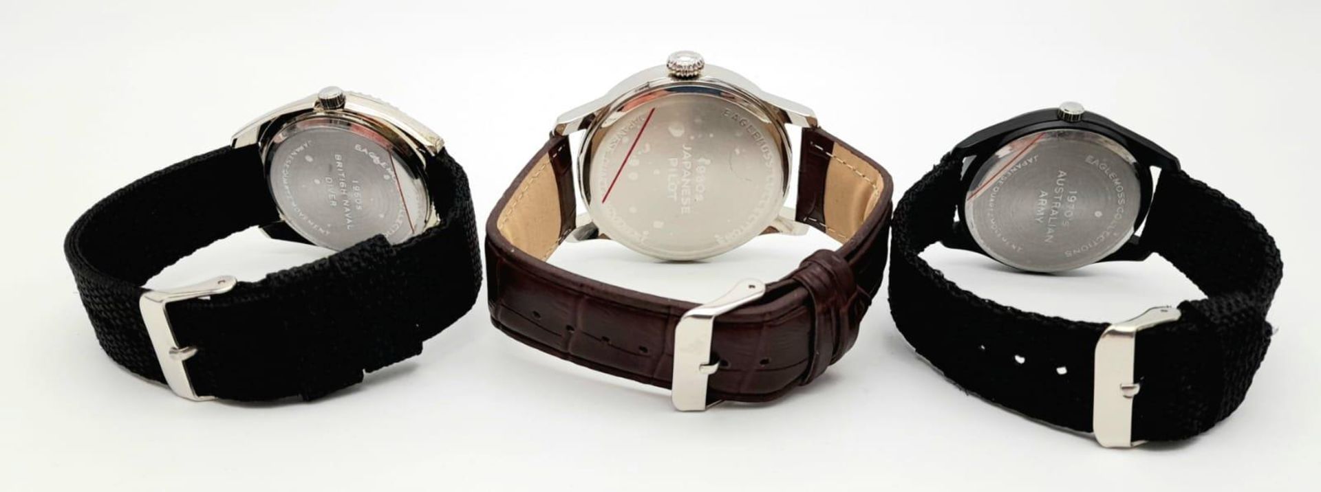 A Parcel of Three Military design Homage Watches Comprising; 1) Japanese Pilots Watch (46mm Case), - Bild 19 aus 21