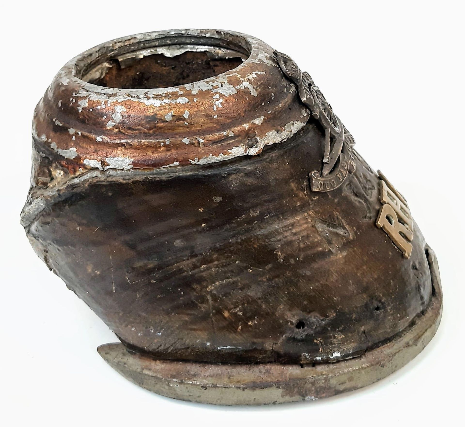 WW1 Trench Art Horse Hoof from a Horse in the Royal Horse Artillery during the First World War. - Image 4 of 6