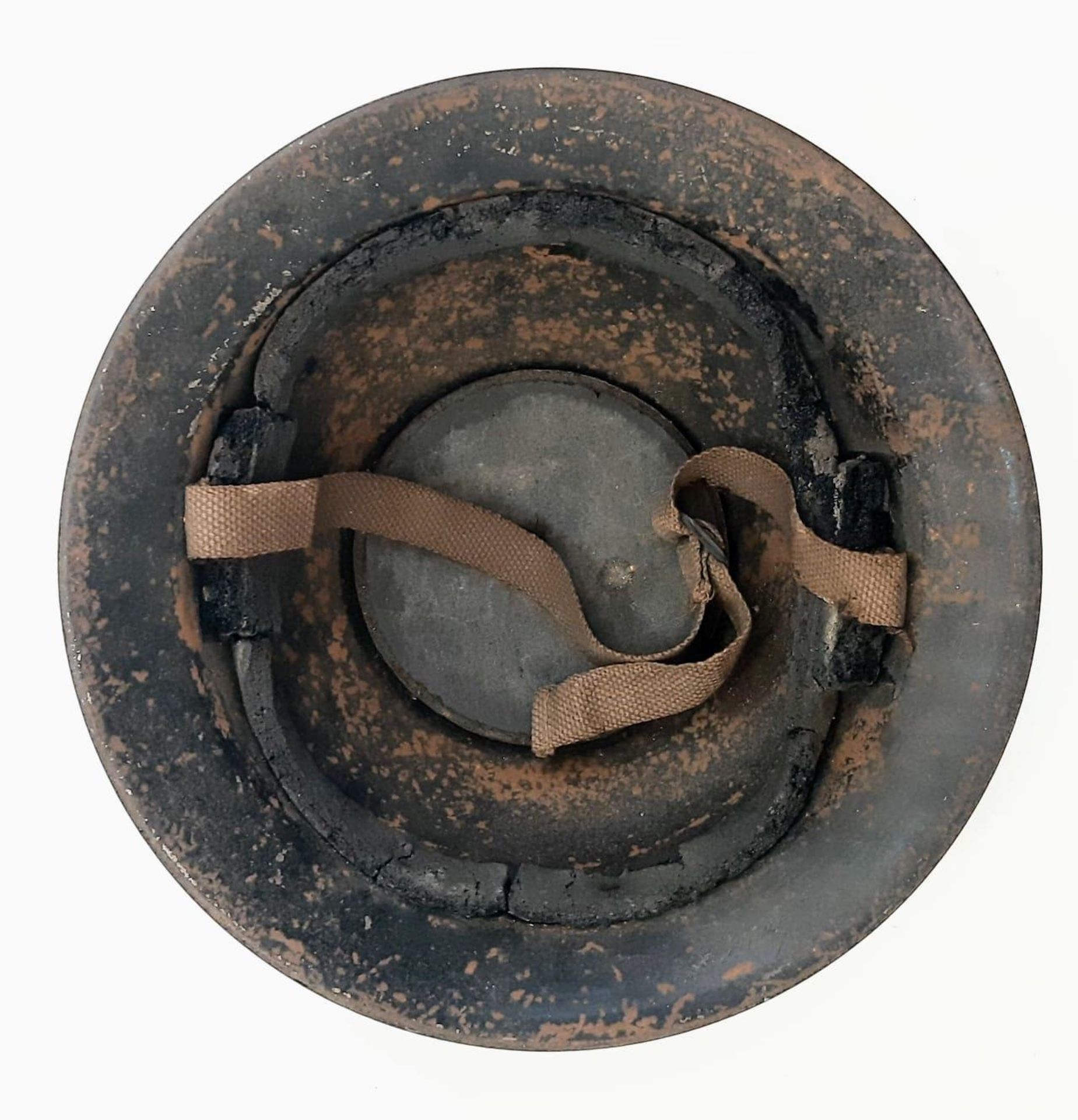 Rare WW2 British Homefront Boy Scouts “War Service” Civilian Helmet. Child Size. - Image 5 of 5