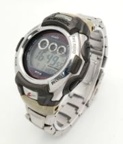 A Men’s Casio Model 2870 Wave Ceptor/ Tough Solar Watch. 45mm Case. Working Order, Complete with Box