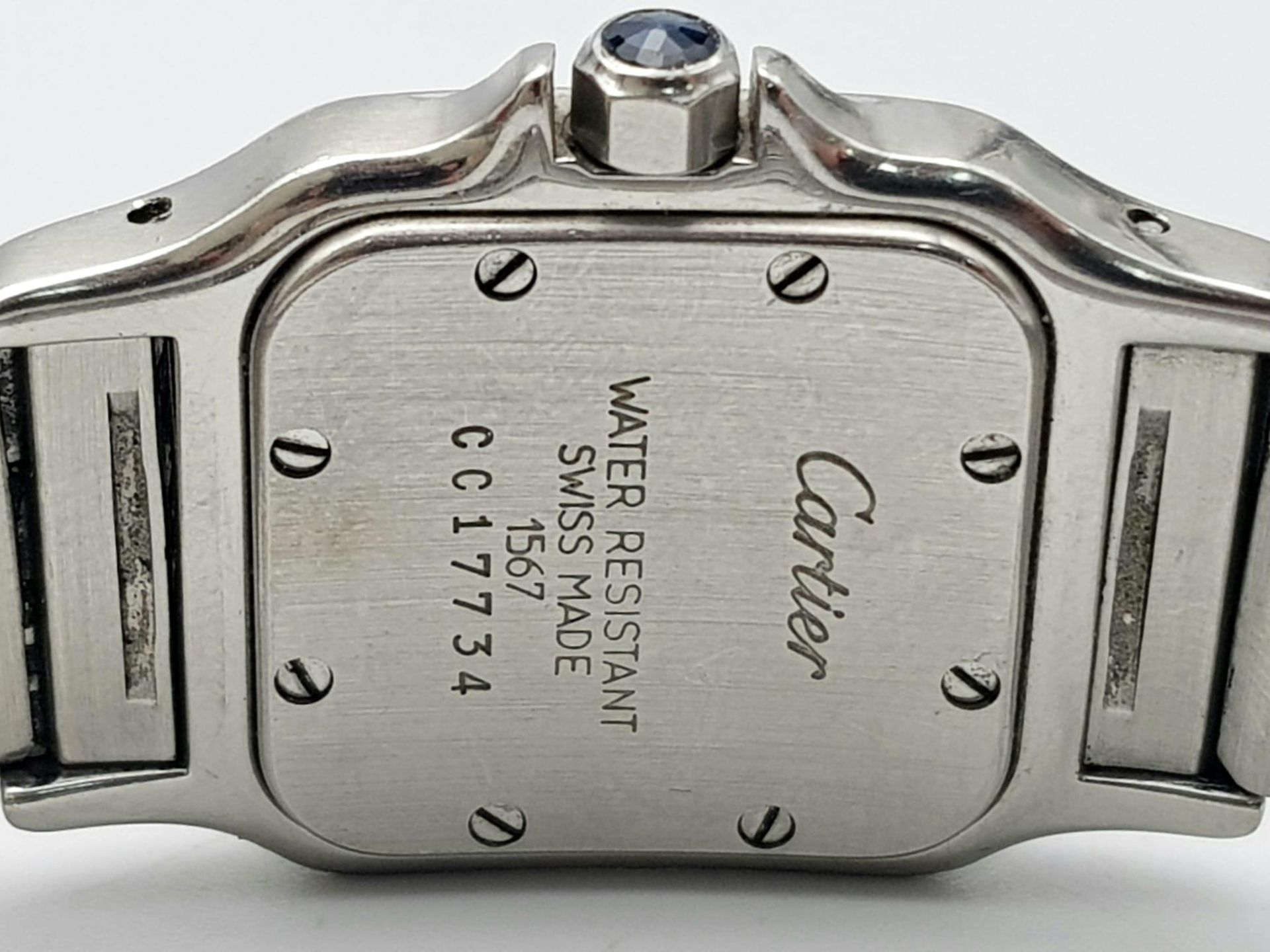 A Vintage Cartier Santos Galbee Bi-Metal Quartz Ladies Watch. Gold and stainless steel bracelet - Image 5 of 9