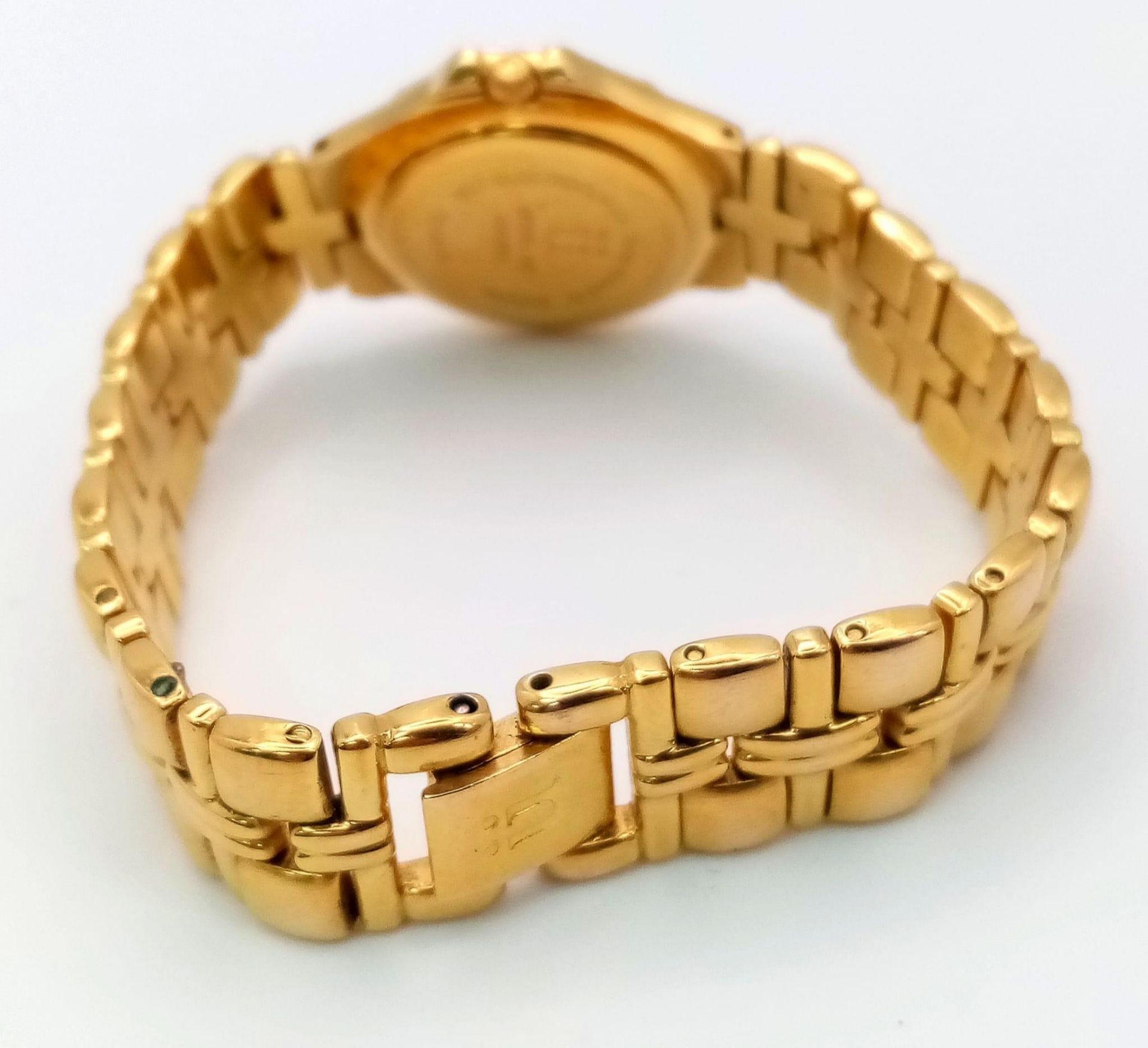 A Krug Baumen Gold Plated Quartz Ladies Watch. Stainless steel bracelet and case - 27mm. White dial. - Bild 4 aus 5
