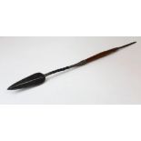 A 19th Century South African Zulu Double Pointed Assegai Stabbing Spear. 99cm Length.