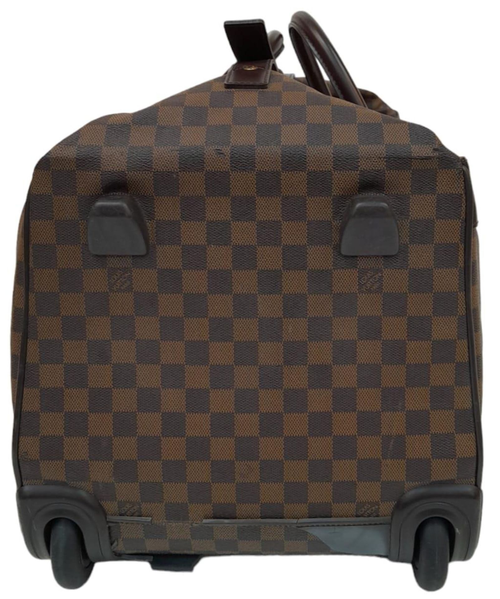 A Louis Vuitton Damier Ebene Eole Convertible Travel Bag. Leather exterior with gold-toned hardware, - Image 3 of 13