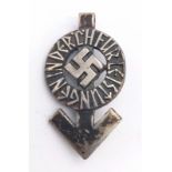 WW2 German Hitler Youth Proficiency Badge in black representing Iron. Much of the original paint