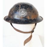 Rare WW2 British Homefront Boy Scouts “War Service” Civilian Helmet. Child Size.