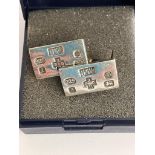 Pair of SILVER CUFFLINKS,with full Millennium Hallmark displayed to front. Please see pictures.