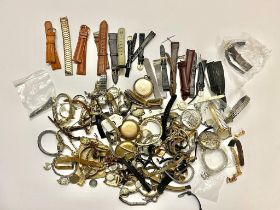 Assorted watches & silver fusee pocket watch etc .