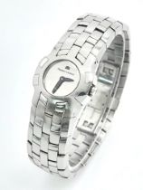 A Maurice Lacroix Quartz Ladies Watch. Stainless steel bracelet and case - 24mm. Silver tone dial.