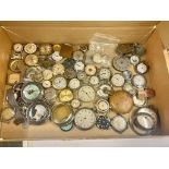 Large quantity of watches & pocket watches etc for parts and repairs, As found