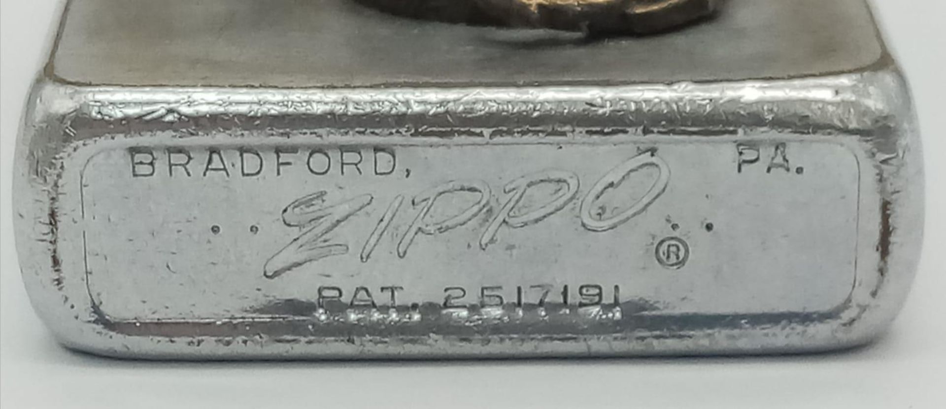 Vietnam War Era USMC Zippo Lighter. Dated Coded 1961 on the base. Engraved 1962-63 - Image 3 of 5