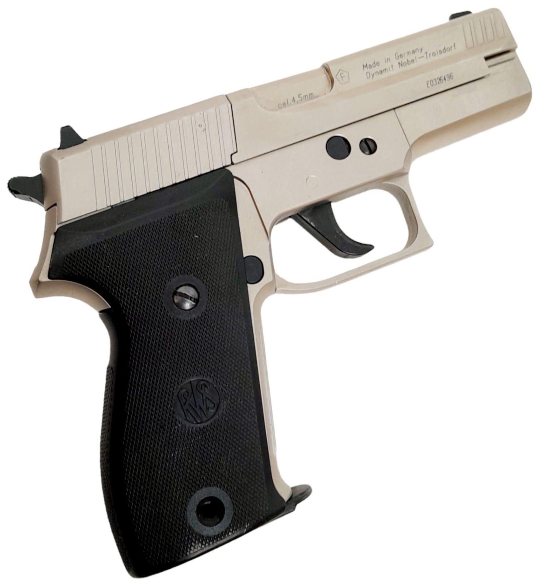 A RWS Co2 Powered .177 Pellet Air Pistol Model 225. Complete with Pellets, Two Magazines, Manual and - Image 4 of 11