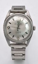 A Vintage Henri Sandoz 17 Jewels Automatic Gents Watch. Stainless steel bracelet and case - 34mm.