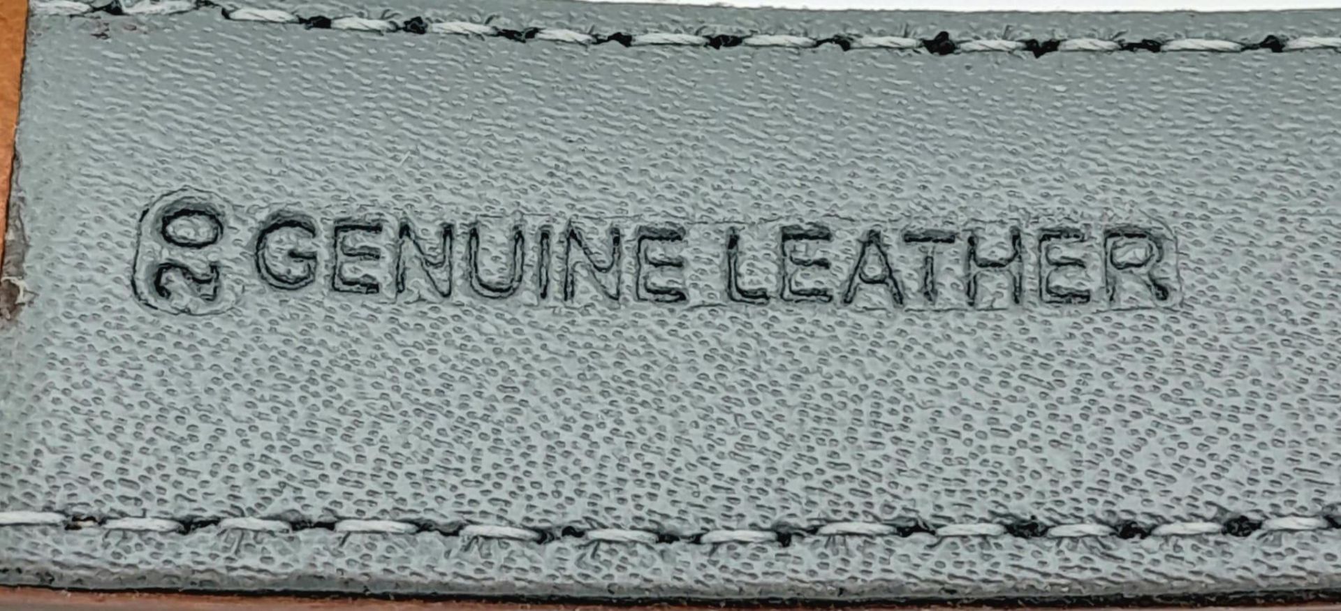 A Vintage Seiko 5 Automatic Gents Watch. Brown leather strap. Stainless steel case - 36mm. Dark grey - Bild 10 aus 11