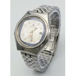 A Vintage 21 Jewels Ricoh Automatic Gents Watch. Stainless steel bracelet and case - 39mm. Two