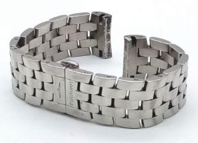 A Longine Stainless Steel Gents Watch Bracelet. 17cm length. 21mm end width.