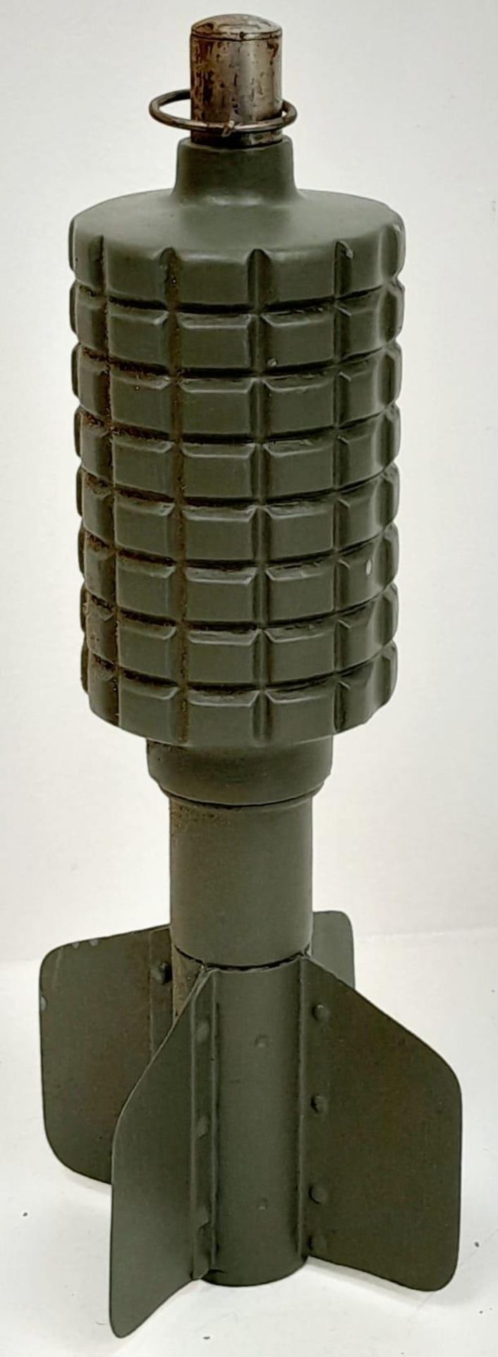 INERT WW1 German Museum Quality Restored Granatenwerfer Spigot Mortar Round. UK Mainland Sales Only. - Image 3 of 3