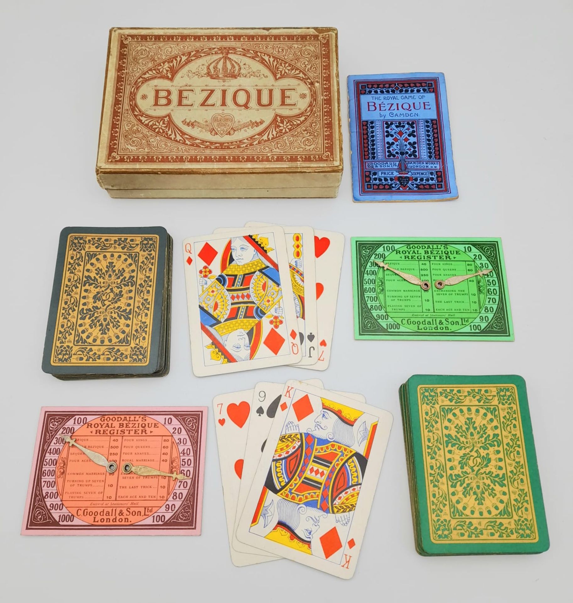 The Royal Game of Bezique Vintage Card Game. In good condition, in original packaging.