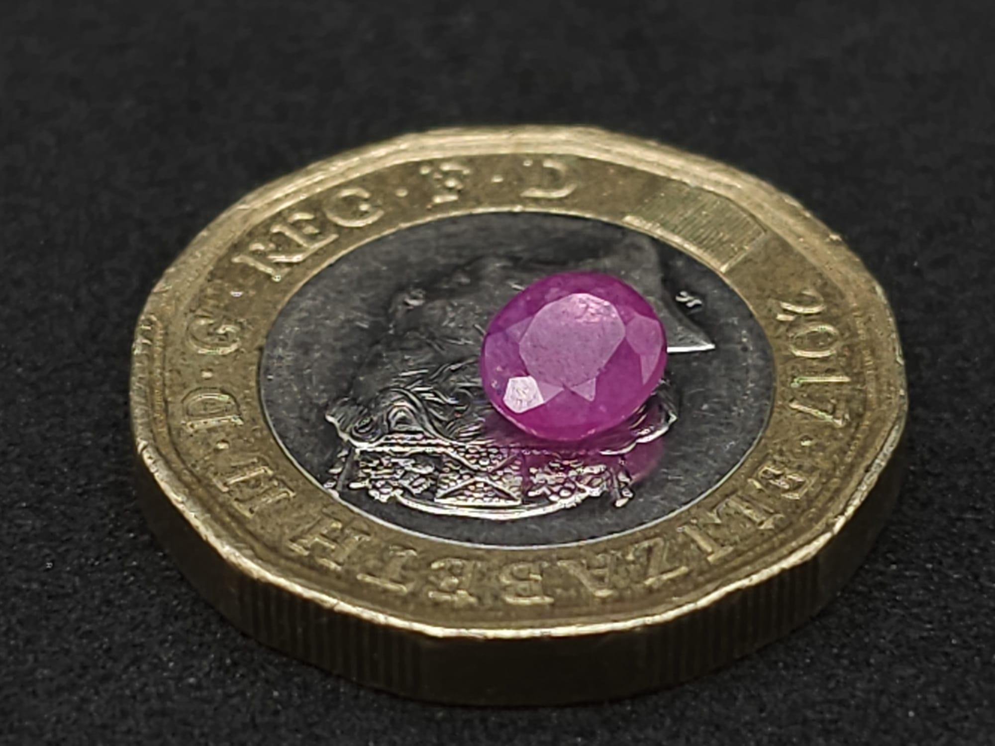 A 0.73ct Burmese Ruby Gemstone. Comes with a GFCO certificate and a presentation case. - Image 3 of 5