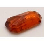 A 6.15ct Faceted Rectangular Cut Sri Lankan Hessonite Garnet. Comes with GLI certificate. Ref: CV5