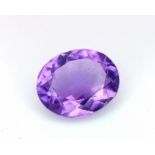 A 2.75ct Faceted Oval Cut Brazilian Amethyst. Comes with GLI certificate. REF: CV1