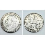 A 1935 George V Silver Rocking Horse Crown. EF grade but please see photos.