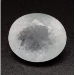 A 20.98ct Aquamarine Gemstone in Oval shape come with GFCO Switzerland Certification.