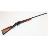 A W.W. Greener 12 Gauge Deactivated Single Barrel Shotgun. Very good condition - 74cm barrel length.