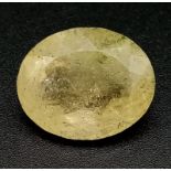 A 16.10ct Yellow Heliodor Gemstone. GFCO Swiss Certified.