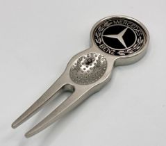 A Mercedes Benz Branded Putting Divot Tool. Detachable ball marker. 8cm. As new.