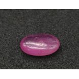 A 1.14ct Madagascar Cabochon Ruby Gemstone. GFCO Swiss Certified.