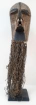 An Antique Rare West African Banama Tribal Leader Ritual Mask. Large Tribal head with intricate hand