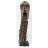 An Antique Rare West African Banama Tribal Leader Ritual Mask. Large Tribal head with intricate hand