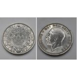 A George V 1930 Silver Wreath Crown Coin. VF/EF grade but please see photos.