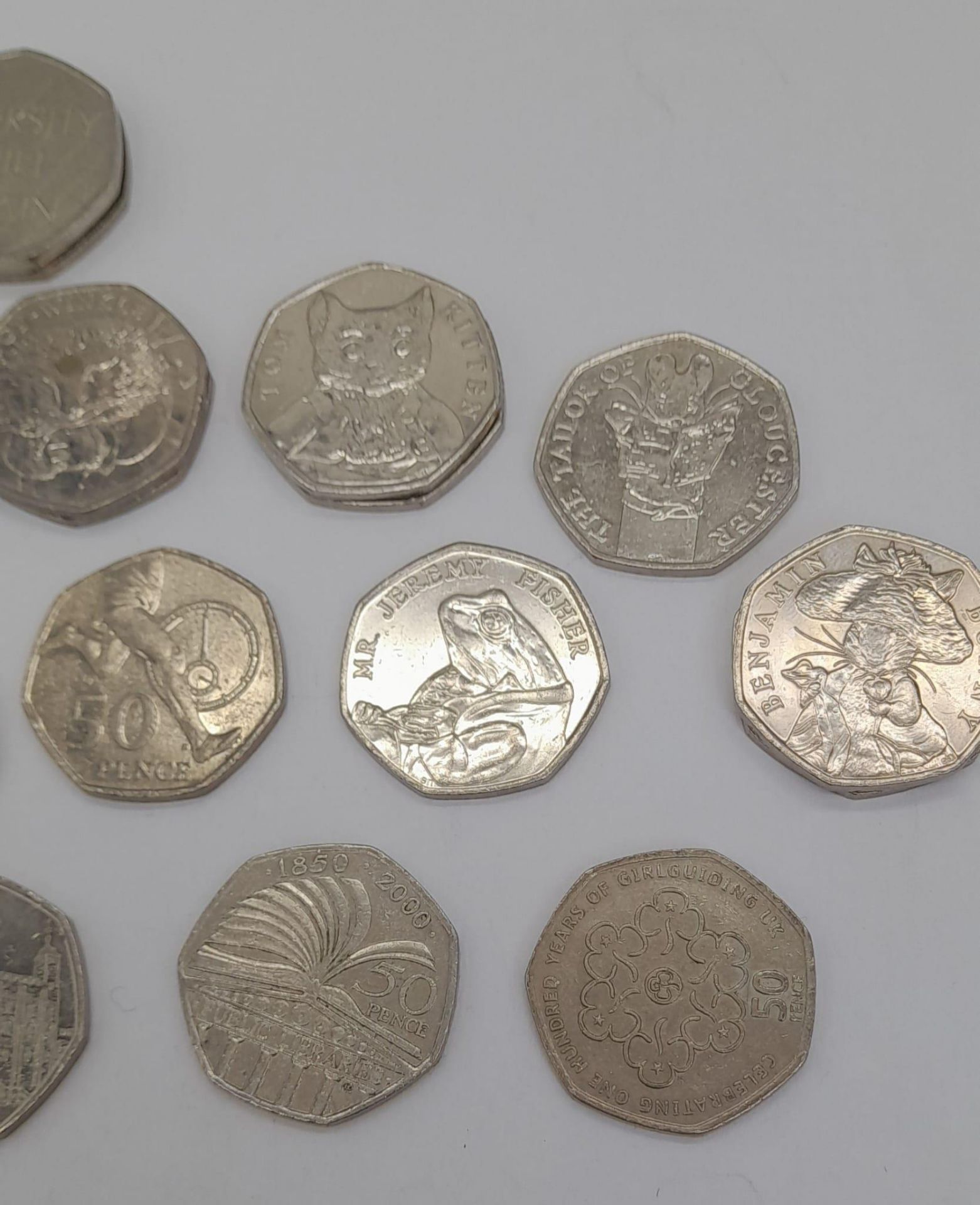 Collection of British coins of commemorative release. 22x £0.50, 19x £2, 2x £1 and one 1967 Six - Image 5 of 5