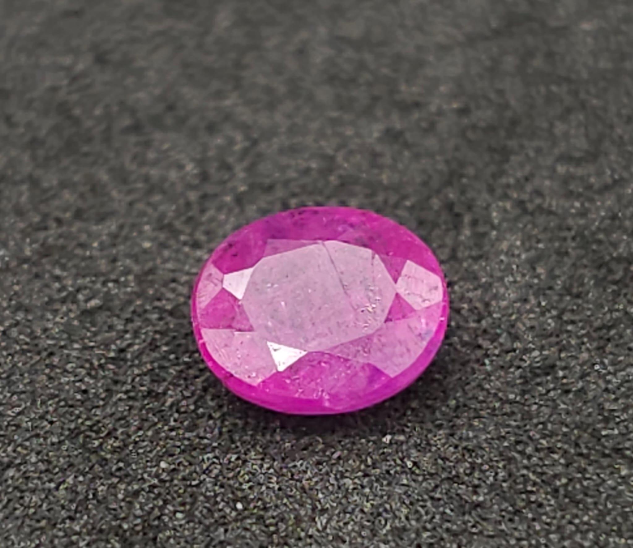 A 0.73ct Burmese Ruby Gemstone. Comes with a GFCO certificate and a presentation case.