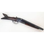 A Vintage Deactivated 12 Gauge Side by Side Sawn-Off Shotgun. This Spanish Laurona made gun has 11.5