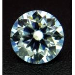 A 0.6ct VVS1 Loose Moissanite with Certificate.